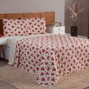 Ver imagem 6 de Cobre Leito Casal 1 Peça Esmeralda 100% Algodão Percal 150 Fios:vermelho