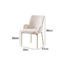 Ver imagem 2 de Kit 2 Cadeiras de Jantar Girona Boucle Alaska Metal Dourado