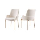 Ver imagem 1 de Kit 2 Cadeiras de Jantar Girona Boucle Alaska Metal Dourado