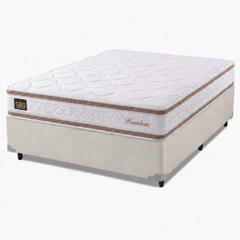 Cama Box Casal Molas Ensacadas Bourbon 138x188x58cm Hellen