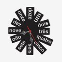 Ver imagem 1 de Relógio de Parede em Acrílico Preto com Recortes a Laser - Genebra