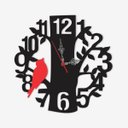 Ver imagem 1 de Relógio de Parede em Acrílico Preto com Recortes a Laser - Cali