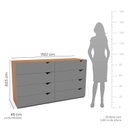 Ver imagem 2 de Cômoda Organizadora 150cm com 8 Gavetas 240820 Linha Porto Politorno