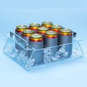 Ver imagem 1 de Porta Latas em Acrílico com Divisões de Silicone Comporta 9 Latas - Berlim