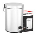 Ver imagem 3 de Lixeira Inox Redonda Multiuso Resistente com Pedal e Cesto Interno - 5 Litros