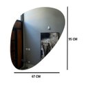 Ver imagem 3 de Espelho Orgânico Grande Decorativo 95x67cm Moderno