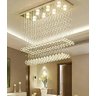 Lindo Lustre de Cristal Para Hotel de Luxo /Recepção, com 1,30 Metros de Altura de Base Inox Polida - 1