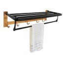 Ver imagem 2 de Porta Toalha Dobravel Luxo Dourado Pendurar Banheiro Casa Hotel Aluminio