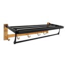 Ver imagem 3 de Porta Toalha Dobravel Luxo Dourado Pendurar Banheiro Casa Hotel Aluminio