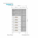 Ver imagem 3 de Cômoda Multiuso Marabá 1 Porta 6 Gavetas com Pés e Espelho Santos Andira