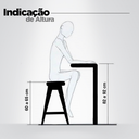 Ver imagem 5 de Kit 2 Banqueta Preta Pé Palito Media para Cozinha Bar Balcão