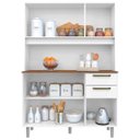 Ver imagem 2 de Armário de Cozinha 120cm 6 Portas 2 Gavetas Pop Off White - Zanzini