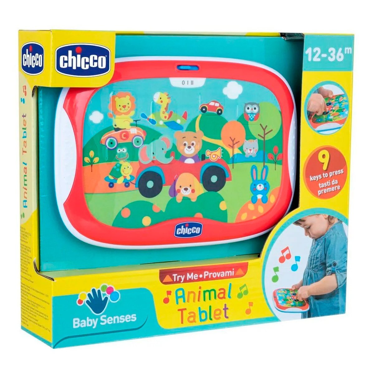 Tablet de Brinquedo com Animais para Crianças de 1 a 3 Anos Com Som Chicco - 2