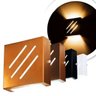 KIT 10 ARANDELAS SLIM 2 FACHOS FRISADA BRANCA LUMINÁRIA EXTERNA ALUMINIO AL22347 - 4