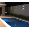 KIT 10 ARANDELAS SLIM 2 FACHOS FRISADA BRANCA LUMINÁRIA EXTERNA ALUMINIO AL22347 - 5