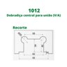 1012 - Dobradiça Central para União Vidro Alvenaria para Porta Blindex - Branco - 4
