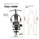 Ver imagem 4 de Estação de Musculação Athletic Power 520m 67,5kg Usuário 150kg +45 Exercícios para Casa e Condomínio