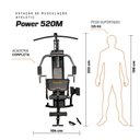 Ver imagem 4 de Estação de Musculação Athletic Power 520m 67,5kg Usuário 125kg +45 Exercícios para Casa e Condomínio