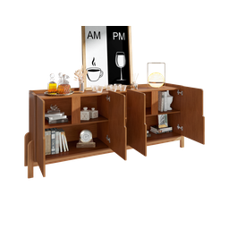 Aparador Buffet Armário Lizz 4 Portas Adega 1,90 Mdf/madeira:cedro - 5