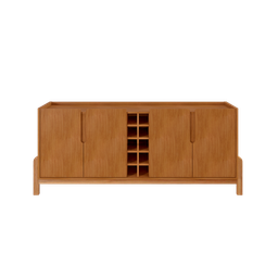 Aparador Buffet Armário Lizz 4 Portas Adega 1,90 Mdf/madeira:cedro - 4