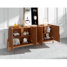 Aparador Buffet Armário Lizz 4 Portas Adega 1,90 Mdf/madeira:cedro - 2