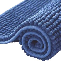Tapete De Banheiro Piso Saída de Box Antiderrapante Bolinha - Azul-Escuro - 4