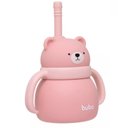 Ver imagem 2 de Copo de Treinamento de Silicone com Canudo Ursinho Rosa - Buba