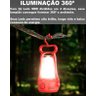 Lanterna Lampião Led Luminária de Mesa Retrô Recarregável Lampada de Emergencia Bivolt Luz Camping F - 4