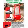 Lanterna Lampião Led Luminária de Mesa Retrô Recarregável Lampada de Emergencia Bivolt Luz Camping F - 5
