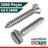 PARAFUSO ATARRAXANTE C. CHATA FENDA 4,8 X 14 INOX - 2000Pçs - 2