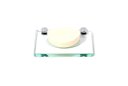 Ver imagem 2 de Saboneteira Lite em Vidro Incolor Lapidado - Aquabox - 14cmx9cmx8mm.