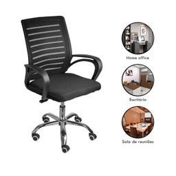 Kit 6 Cadeiras de Escritório Secretaria Diretor Roma Ergonômica - 3