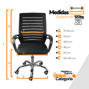 Ver imagem 5 de Kit 6 Cadeiras de Escritório Secretaria Diretor Roma Ergonômica
