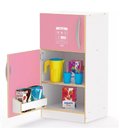 Ver imagem 3 de Geladeira Infantil Duplex Grande Madeira Freezer 2 Portas Rosa MDF Criança Kit Completo Mini Mercado