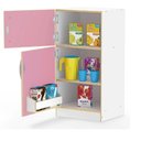 Ver imagem 4 de Geladeira Infantil Duplex Grande Madeira Freezer 2 Portas Rosa MDF Criança Kit Completo Mini Mercado