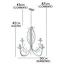 Ver imagem 2 de Lustre de Ferro Provençal em Espiral para Decoração de Quarto