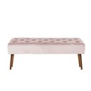 Ver imagem 1 de Banco Estofado Rubi 1,20m Suede Rosa Bebe - Clique Decorações