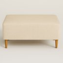 Ver imagem 3 de Puff Bela Manu Decor Madri Pés Palito Tecido Linho Bege