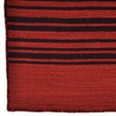 Ver imagem 3 de Tapete Kilim Sumak 248x291 Listrado Vermelho Azul Escuro