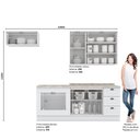Ver imagem 2 de Cozinha Compacta Amy 4 Peças Casa 812 MDF Branca Modulada Cooktop Forno 280cm