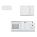 Ver imagem 3 de Cozinha Compacta Amy 4 Peças Casa 812 MDF Branca Modulada Cooktop Forno 280cm