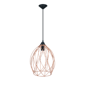 Pendente de Teto Design Moderno Ferro Aramado Rose Gold