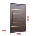 Ver imagem 2 de Porta Pivot.Alumínio Lamb.Premium c/Pux.e.Elite Marrom Gold 216x150 Brimak
