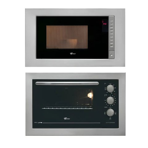 Kit Fischer Fit Line Micro-ondas + Forno Elétrico Inox 127v