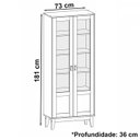 Ver imagem 4 de Cristaleira 2 Portas Para Sala De Estar 50521 Cedro DCASA