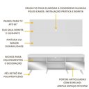 Ver imagem 3 de Rack c/ Painel TV 65" Retrô com Espelho Holanda Multimóveis BR3138 Branco