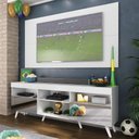 Ver imagem 1 de Rack c/ Painel TV 65" Retrô com Espelho Holanda Multimóveis BR3138 Branco