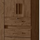 Ver imagem 5 de Guarda Roupa Solteiro Sobral 4 Portas Castanho Wood Moval