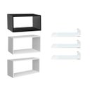 Ver imagem 2 de Nichos Decorativo Coleções Organizador MDF Branco kit 6 pçs