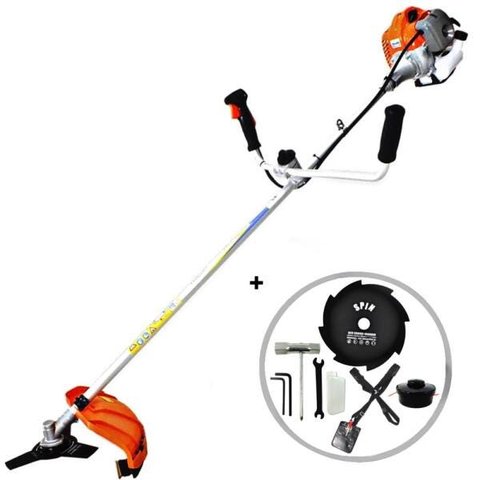 Roçadeira Profissional Vulcan VR430P 43CC 1,7HP Resistente + Disco 8 Pontas Furo 25mm Tamanho